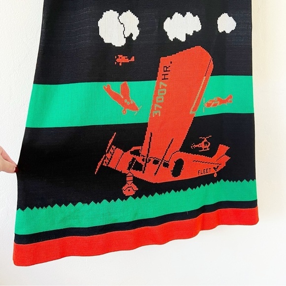 Giorgio di Sant' Angelo Biplane Intarsia Knit Maxi Dress - Picture 3 of 10